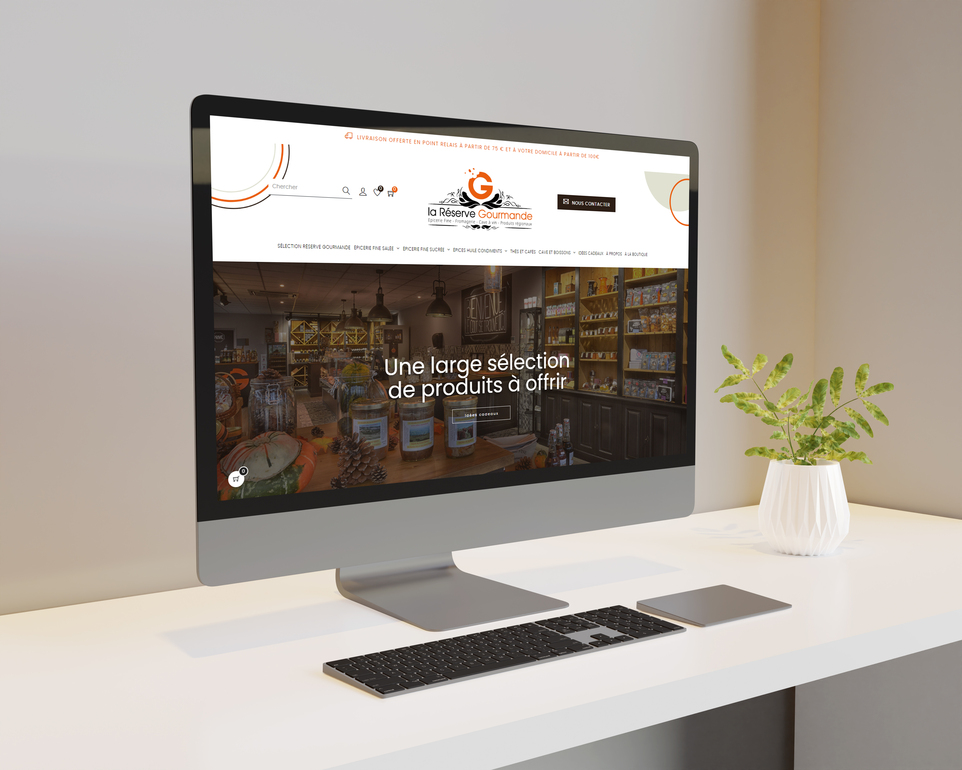 Mockup ordinateur site du Plaisir de fleurs